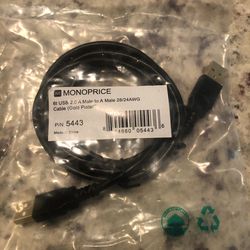 6ft USB 2.0 Male To Male , Gold plated New