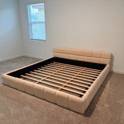 Modern Upholstered KING Size Bed Frame