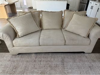 cream sofa