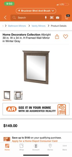 Home Decorate Bathroom Wall Mirror 30 Inch Wide X 34 Inch High