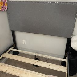 Gray Full Size Bed Frame 