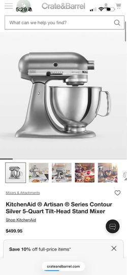 KitchenAid ® Artisan ® Series Contour Silver 5-Quart Tilt-Head Stand Mixer