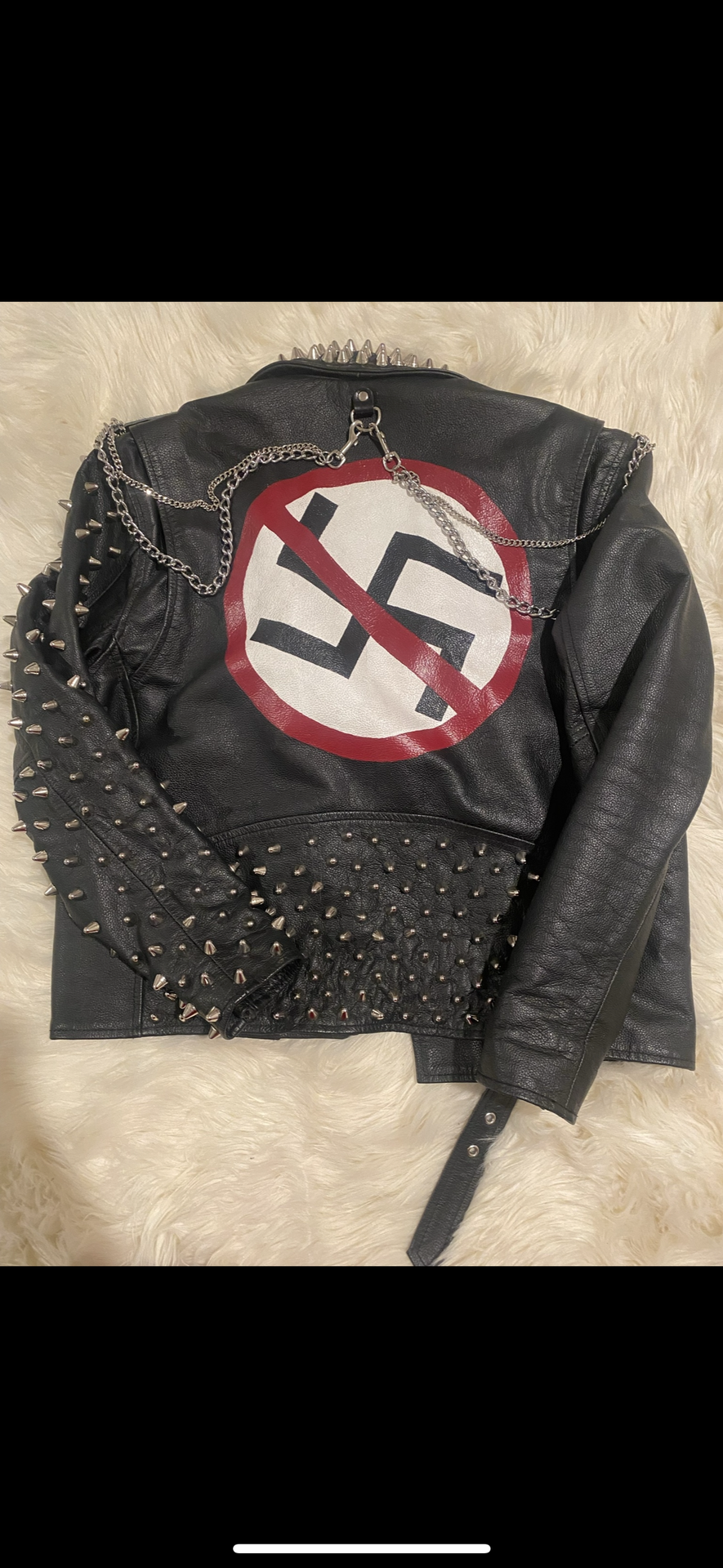 Leather punk jacket for sell