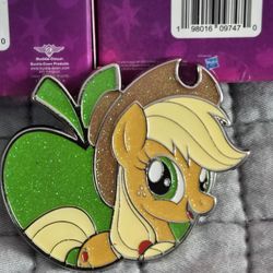 My Little Pony Applejack GLITTERY Enamel Metal Pin Blind Box 