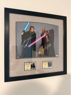 Signed photo of Hayden Christensen and Samuel L Jackson