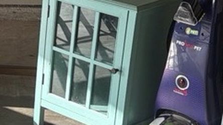 Teal Wooden Accent Cabinet