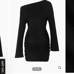 Micas Black Off Shoulder Dress 