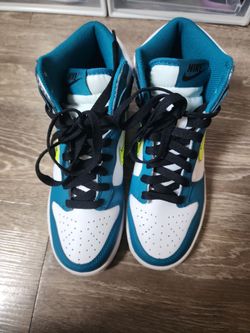 Nike Dunk High White Teal Sneakers