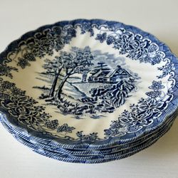 Set of 4 Churchill pattern teacup plate