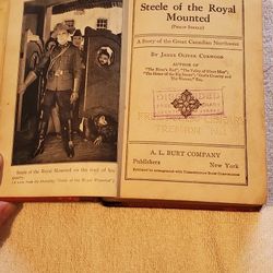Antique Book.  Steele Of The Royal Mounted 1911