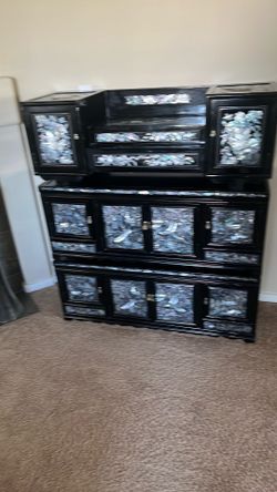 Asian cabinets three pieces