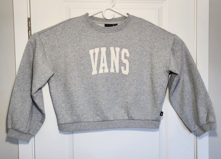 Vans Sweatshirt - Stadium Loose Crew - Cement Heather Girl's size Large