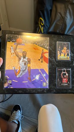 Kobe plaque with Kobe cards + Kobe pic