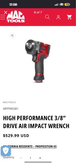 Mac tools air impact wrench 3/8