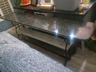 Sofa Table With Black Granite Top