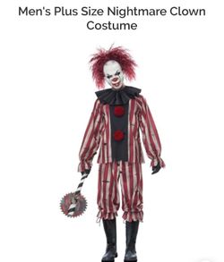Nightmare Clown Costume For Men