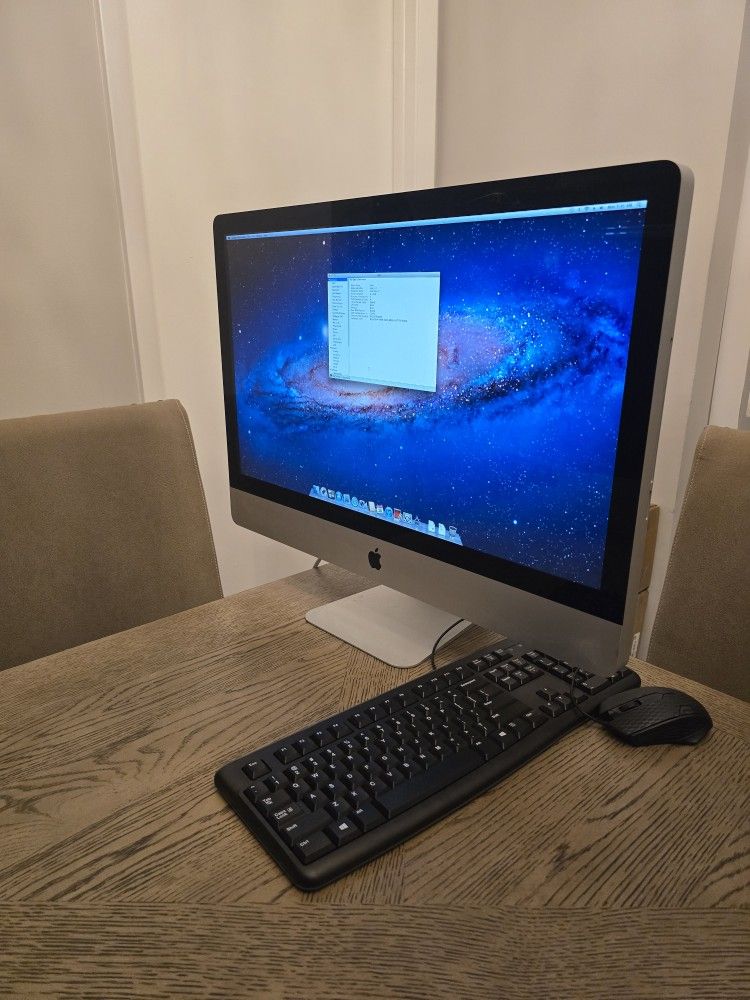 27 Inch iMac 3.4Ghz i7 8GB RAM 250GB Sata HD
