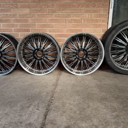 24 inch rims FULL SET – clean – no bends 🔥