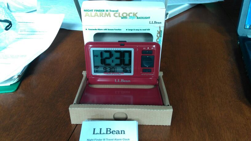 L. L. Bean travel alarm clock