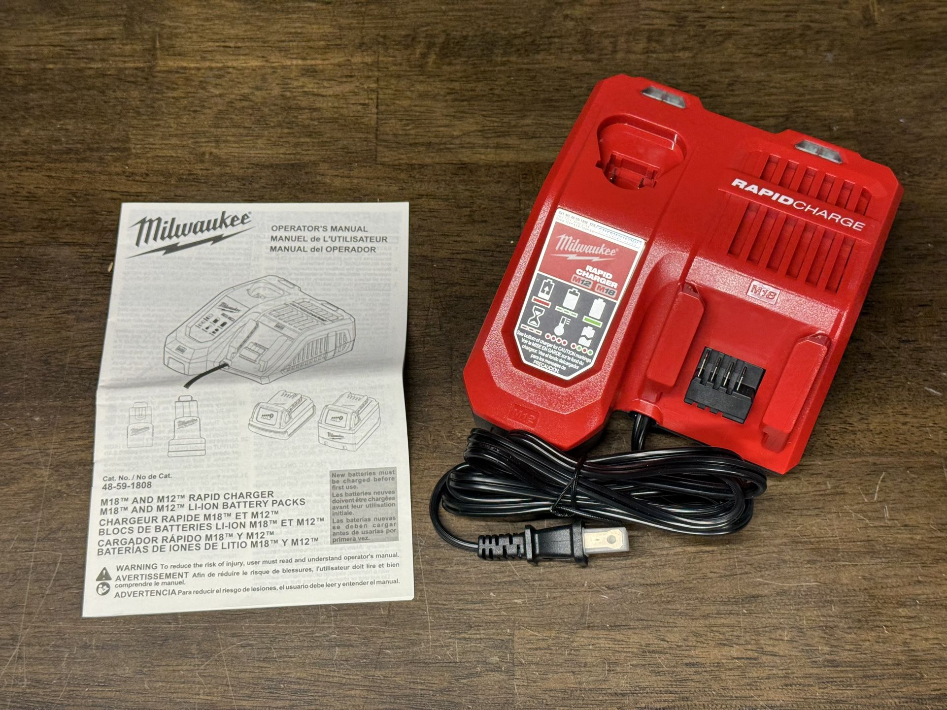 Milwaukee M18 M12 Rapid charger