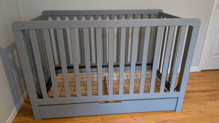 Carter's Gray Convertible Crib with Storage