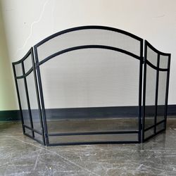 Black Fireplace Shield
