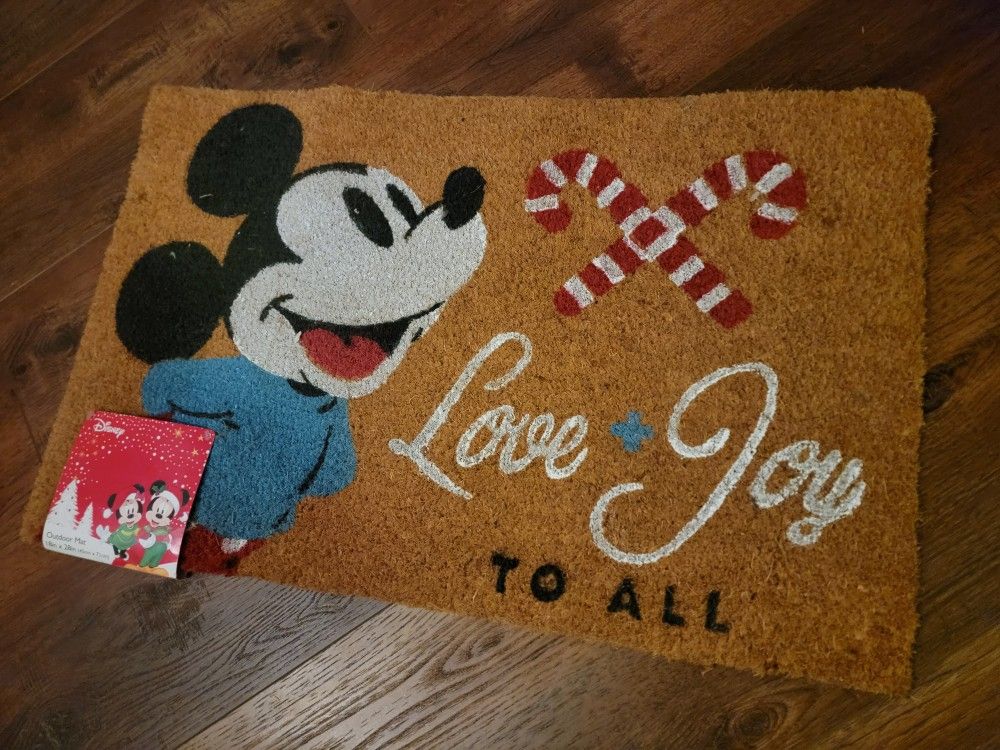 Mickey Mouse Love Joy To All Door Mat