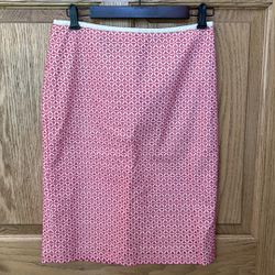 Talbots Pink/Cream Pencil Skirt