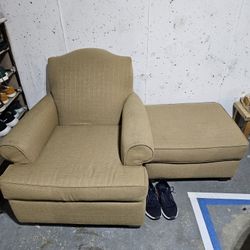Free Free Free Armchair And Ottoman.  