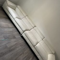 White Couch Leather