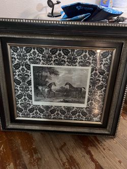 King Herod and Flying Childers Vintage Equestrian Art Piece