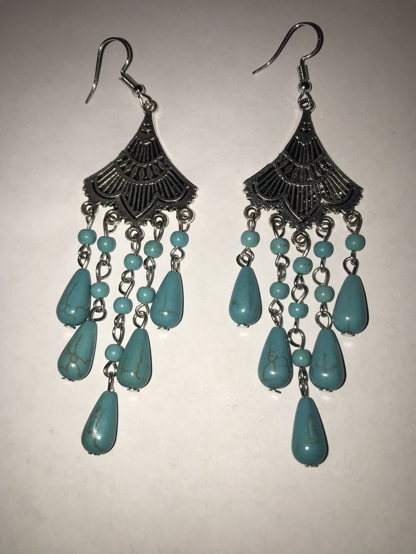 Silver and turquoise earrings