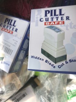 Pill cutter safe hidden blade