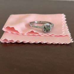 Green Moissanite Ring