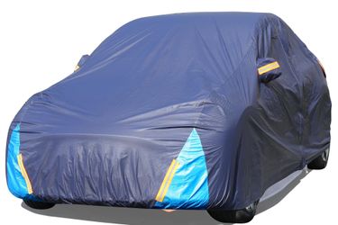 Tesla Model Y Car Cover Waterproof All Weather, 6 Layers Outdoor Full Exterior Cover Rain Sun UV Snowproof Protection With Zipper Cotton, Mirror Pocke