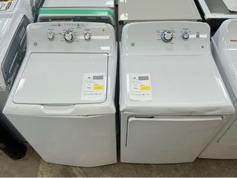 GE 4.0 cu. ft. Washer w/Heavy-Duty Agitator & Water Level Control; 6.2 cu. ft. Vented Gas Dryer