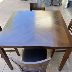 High Dining Table With 4 Chairs