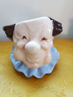 Vintage Clown Ceramic Planter