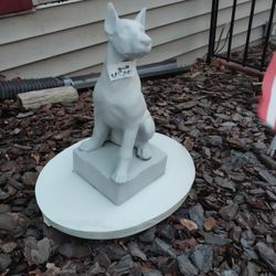 Garden Concrete DOG Statue 12 Inch Tall 