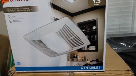 Broan-NuTone
QT Series 130 CFM Ceiling Bathroom Exhaust Fan with Light and Night Light, ENERGY STAR
