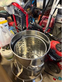 Heavy duty chrome steel outdoor cooker