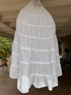 White cotton ball gown Crinoline dress petticoat 41”