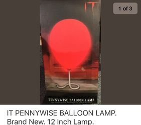 PENNYWISE BALLOON LAMP. 12 Inch. Brand new