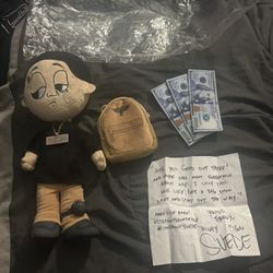 money sign suede plush