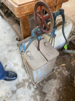 Antique butter churn
