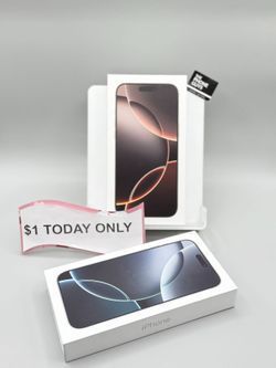 📱 Apple iPhone 16 Pro Max 5G – Starting today only $699 or $1 to Take It Home Today! 