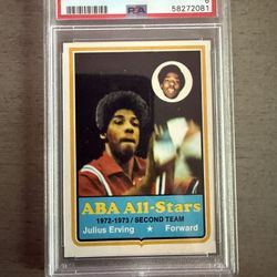 1973 Topps Julius Erving Dr. J ABA All-Stars PSA 6 Vintage HOF