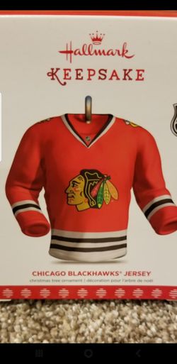 NEW! NHL Chicago Blackhawks Hockey Jersey Hallmark Keepsake Christmas Ornament