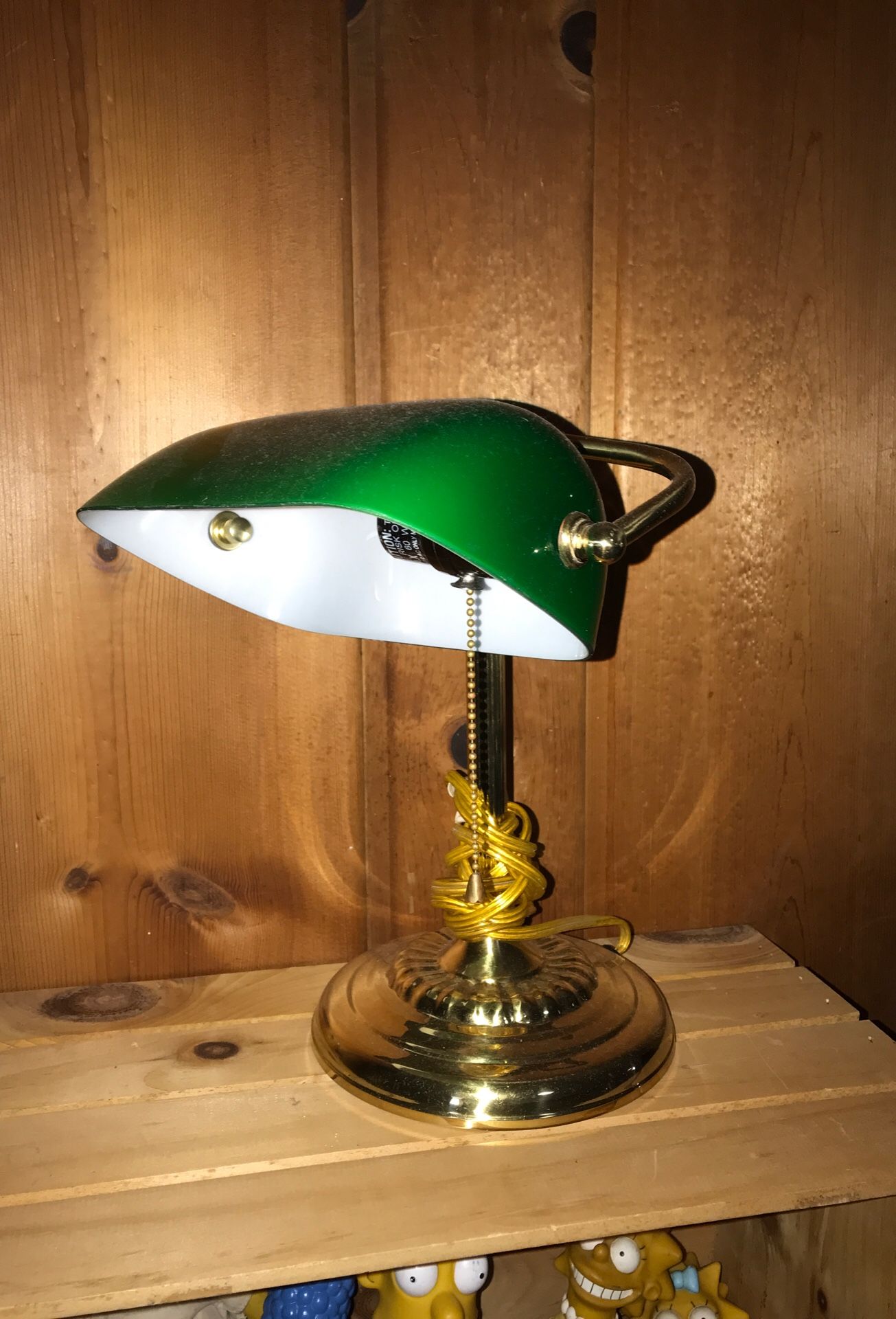 Vintage bankers lamp