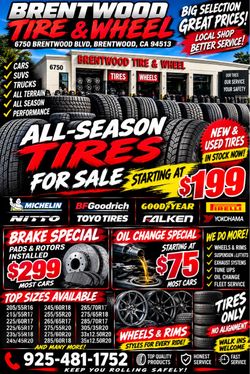 All season tires for sale all make model